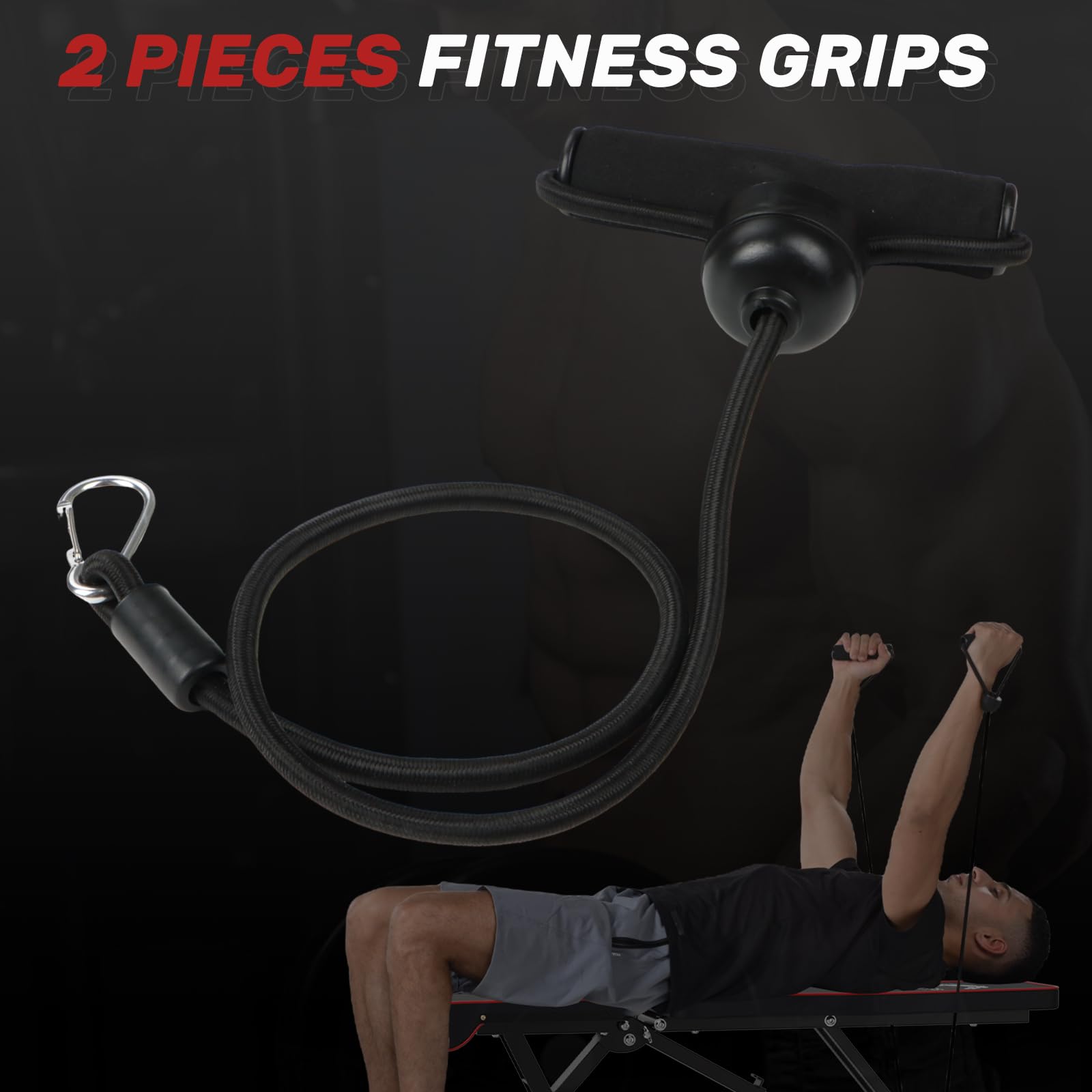 Dskeuzeew Banc de Musculation avec Sac de Protection, Banc Inclinable Réglable avec 8 Angles de Dossier & 4 Angles D'assise,Entraînement Corps Complet à la Maison & au Bureau