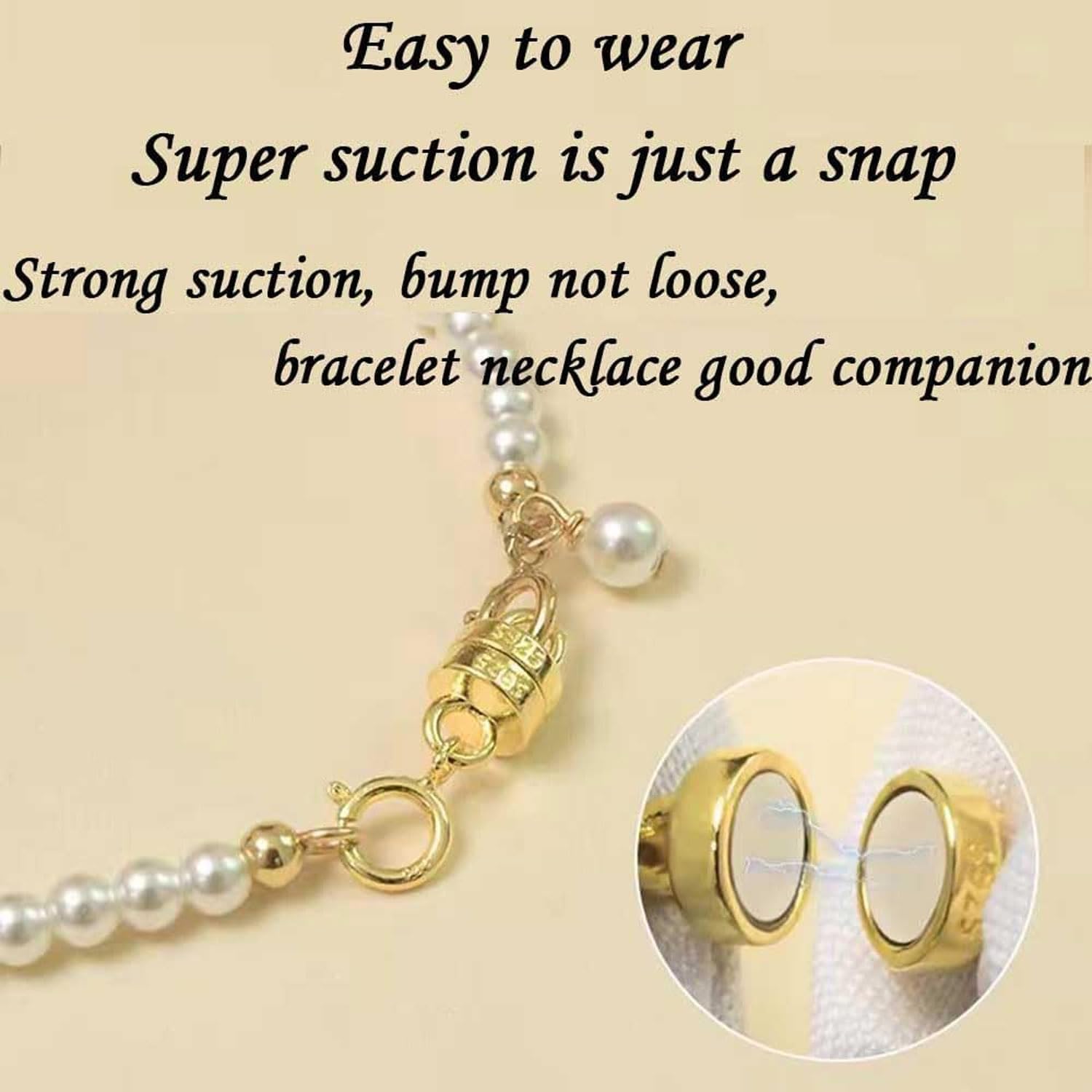 925 Silver Double Lobster Magnetic Necklace Clasps,Magnetic Jewelry Clasps for Necklaces Extender Bracelet Clasps and Closures (2golden+2silvery)