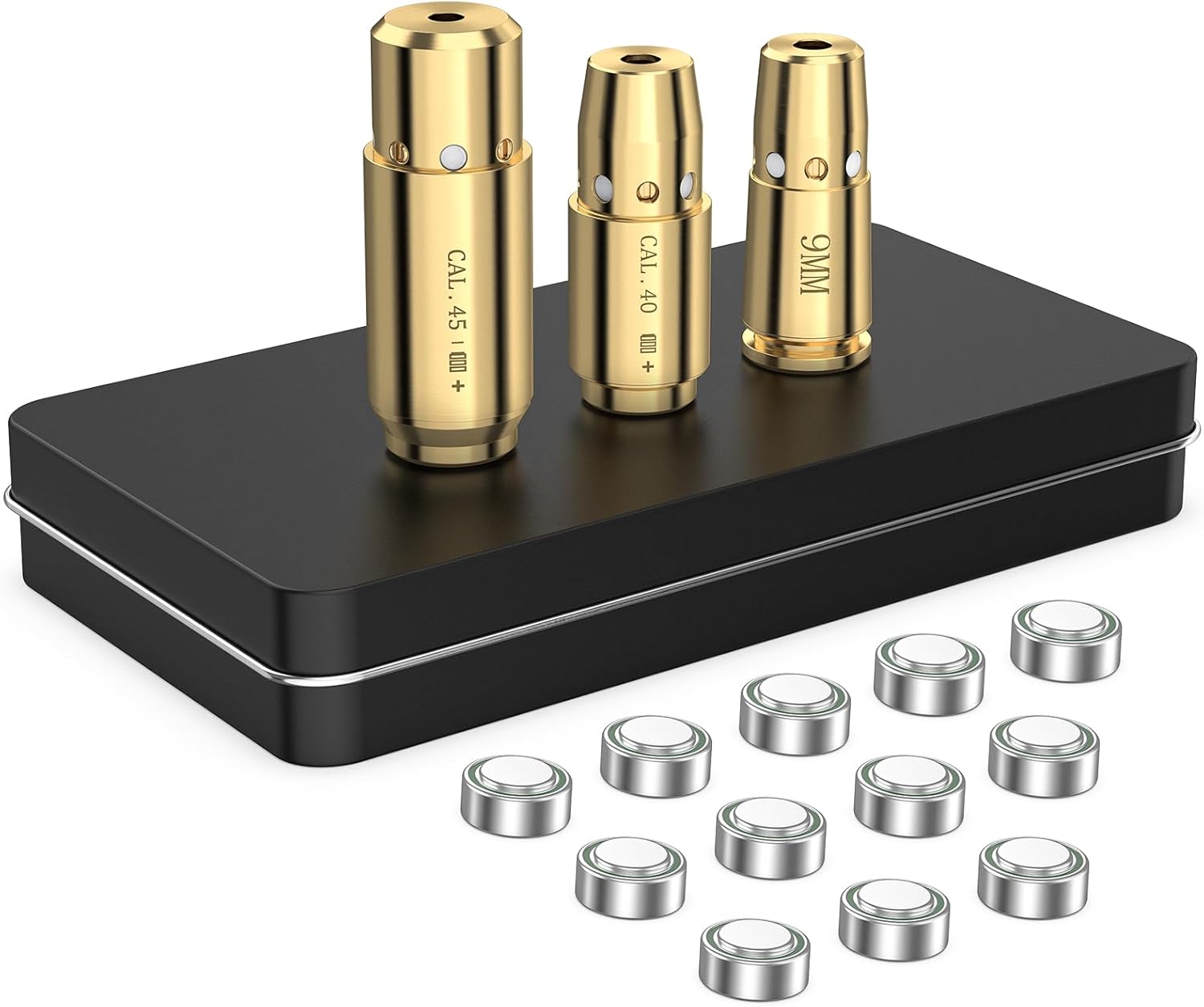 MidTen Laser Bore Sight for .223REM/ 9MM/ .40 S&W/ 45ACP/ 243/308WIN Red Laser Boresighters with 12 Batteries Bore Sighting Kit