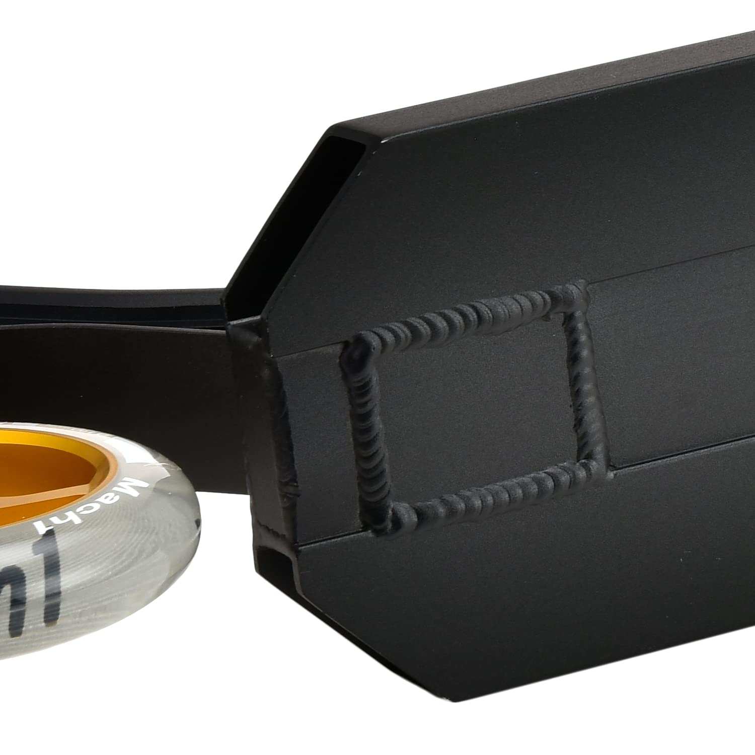 Mach1 Stunt Scooter Kierownica 360° – kółka 120 mm z aluminiowym rdzeniem i łożyskami kulkowymi ABEC 9, hulajnoga, kickscooter, Fun Stunts Trick Roller dla dzieci od 6 lat (czarno-złota z przezroczystymi kółkami)