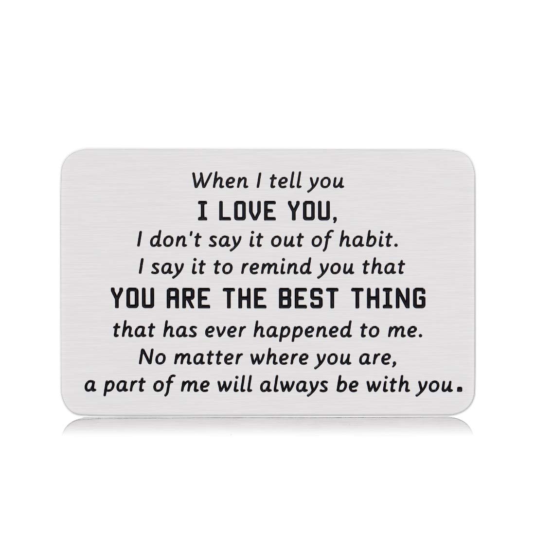 Christmas Gifts for Husband Boyfriend Stocking Stuffers Anniversary Valentines Gift for Husband Him Boyfriend Gifts from Girlfriend Birthday Gifts Engraved Insert Card Meaningful Gifts for Husband