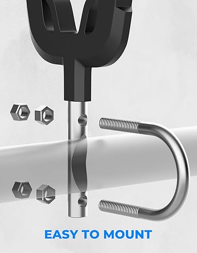 Miniatura 4 de KEMIMOTO Soporte para herramientas ATV, soporte para herramientas de caza con correas de goma compatible con ATV Mobility Scooter Caza Bicicleta