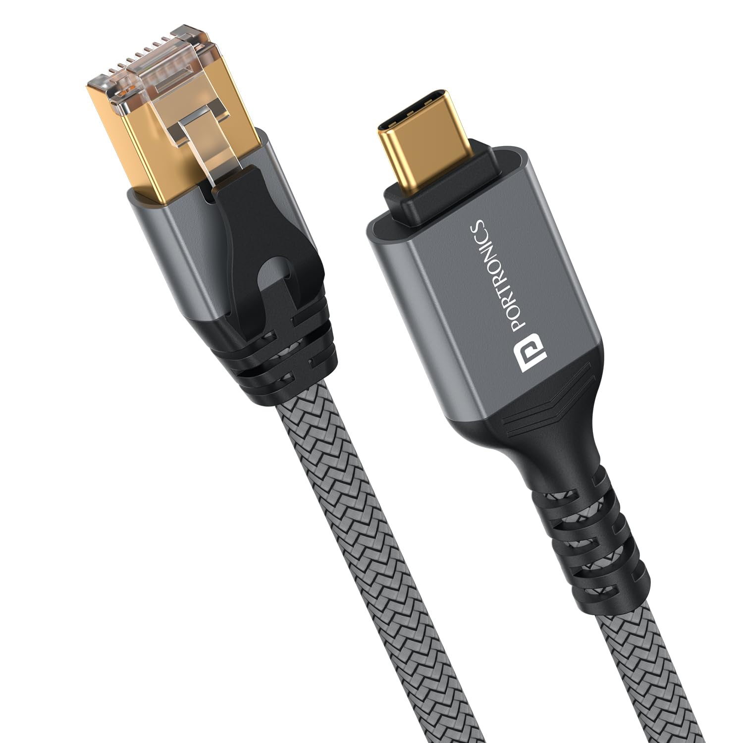 Portronics EtherC, Type-C to RJ45 Ethernet Cable, CAT-6 Certified, 1000 Mbps High-Speed Internet, Gold-Plated Connectors, Braided Nylon, 2 Meter Long, Compatible with Laptops, MacBook, iPad & More-picture-10