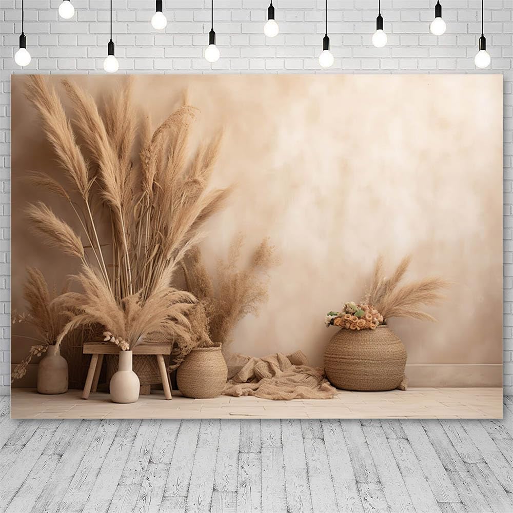 Fondale Fotografico 2,1x1,5m Floreale Boho – Tenda In Tessuto Poliestere Per Matrimoni, Feste E Decorazione Interni
