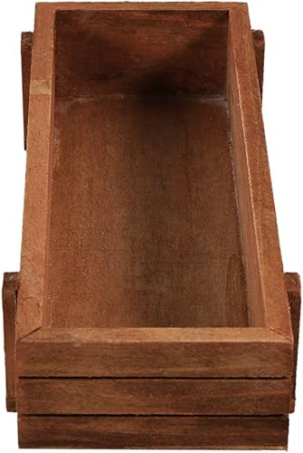 Miniatura 9 de Macetero de madera, maceta, alféizar de la ventana, maceta rectangular para cactus suculentas, caja rectangular para interiores y exteriores, patio