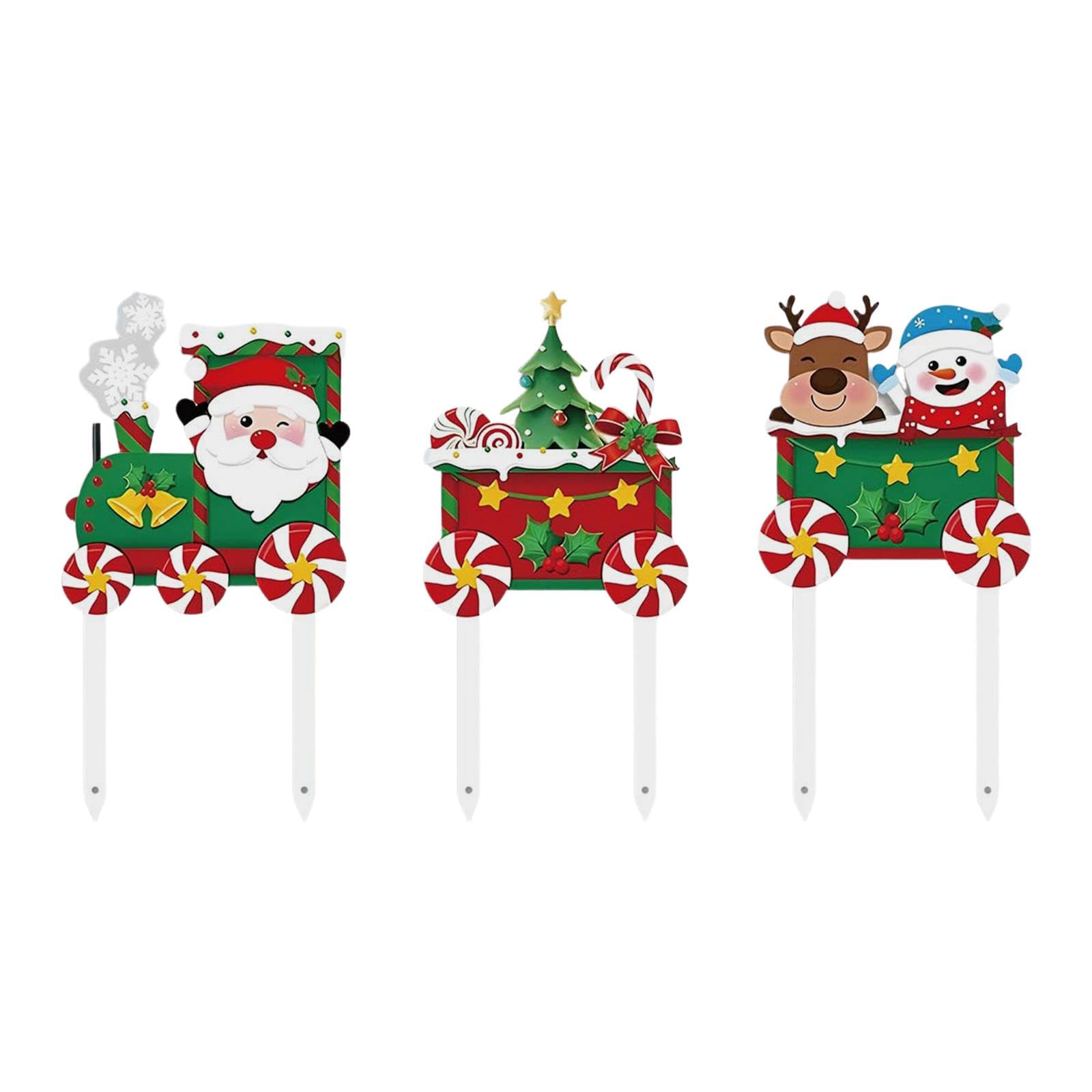 LOOM TREE 3 Pieces Christmas Yard Signs Metal Garden Stake for Courtyard Patio Outside|Home & Garden| Home D?©cor| Plaques & Signs-picture-23