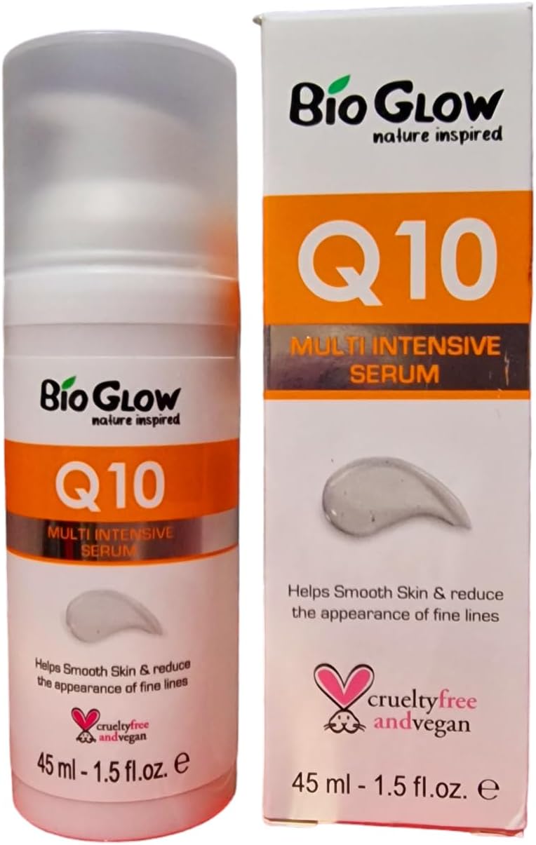 Bio Glow Q 10 Multi Intensive Serum Reduce Fine Lines Appearance Smooth Skin, WHITE