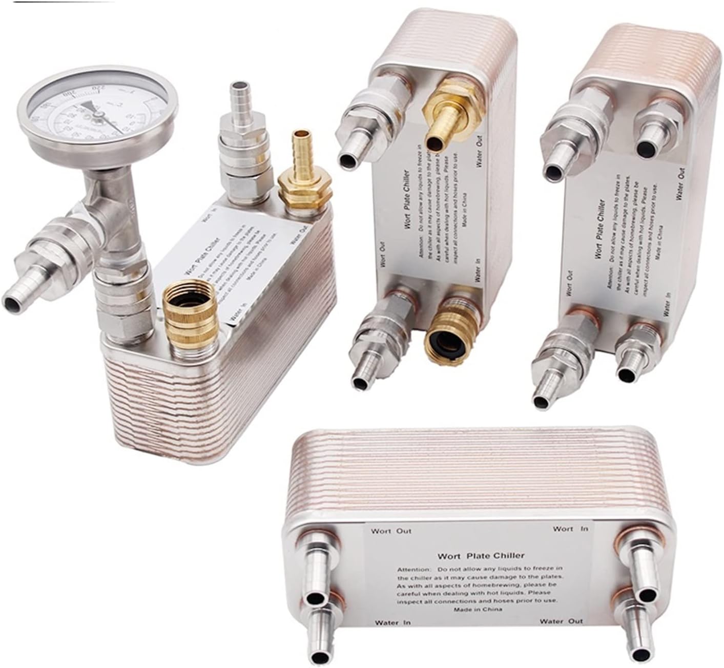 Wort Chiller Heat Exchanger Homebrew Beer Wort Chiller 30 Plate Heat Exchanger B3-12A for Floor Heating(B1)