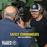 Vista 5 de Klein Tools AESEM1S Smart Sense Electronic Hearing Protection Safety Earmuff with Bluetooth & Situational Awareness, NRR 23dB, 25hr Runtime