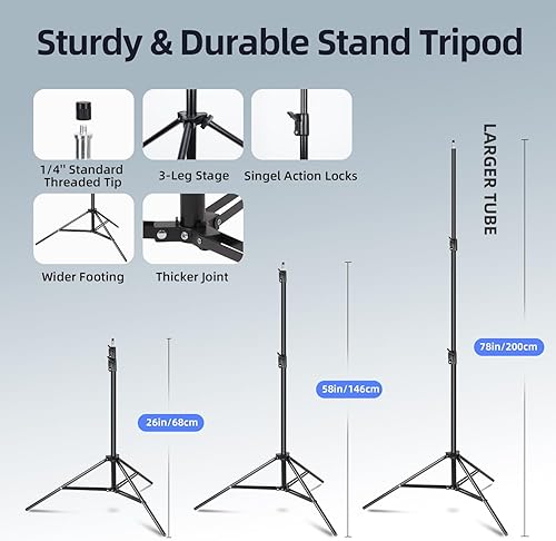 Vista 18 de Skytex Kit de iluminación Softbox (paquete de 2), caja suave de 20 x 28 pulgadas Bombilla LED E27 de 85 W, 2700-6400 K, iluminación de fotografía