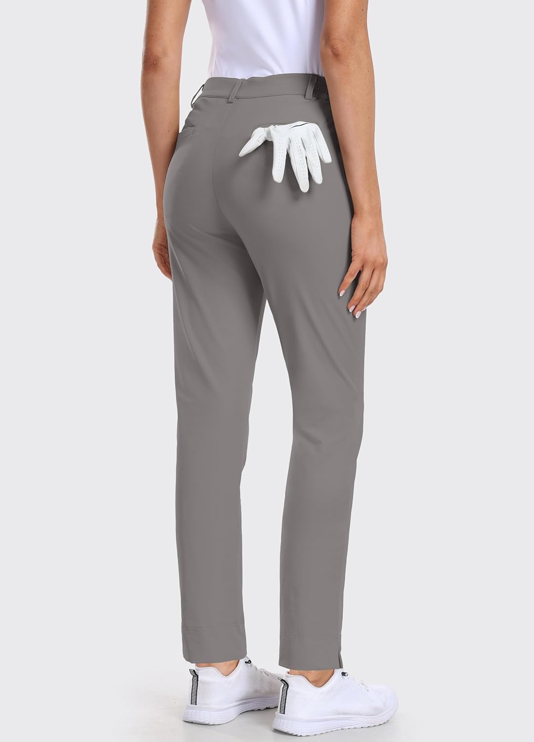 Hiverlay Womens Golf Pants Stretch Work Ankle Pants with Pockets Quick Dry Straight Business Casual Hiking Pants - Image 4