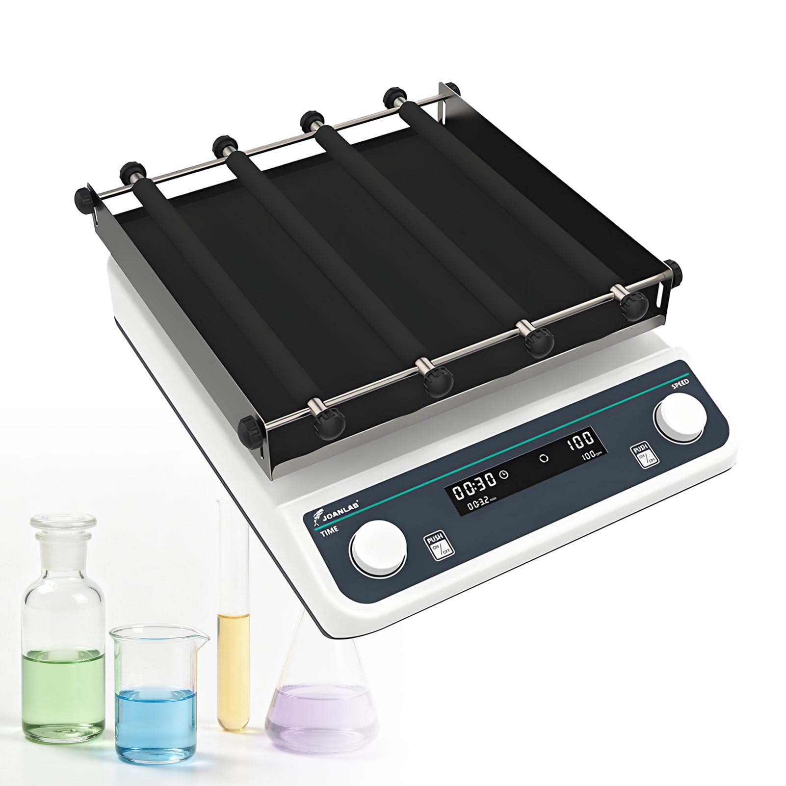 Agitateur Orbital de Laboratoire, Vitesse Variable de 40 à 200 TR/Min, Affichage numérique LED avec minuterie, Plateau de 250 x 250 mm (Charge de 2 kg), Modes continu et temporisé OS-40Max