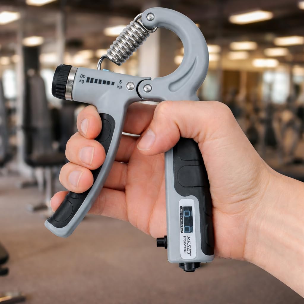 Troft Adjustable Hand Grip Strengthener with Counter for Men & Women, Gym Workout Equipment for Home, Forearm & Finger Exercise Power Gripper 4