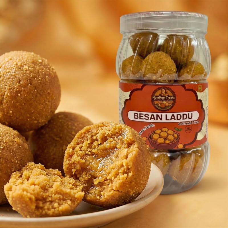 Image of MumMum Treats Besan Laddu | Traditional Indian Sweet | Perfect Tea-Time Snack & All-Time Craving Treat | Authentic Homemade Taste