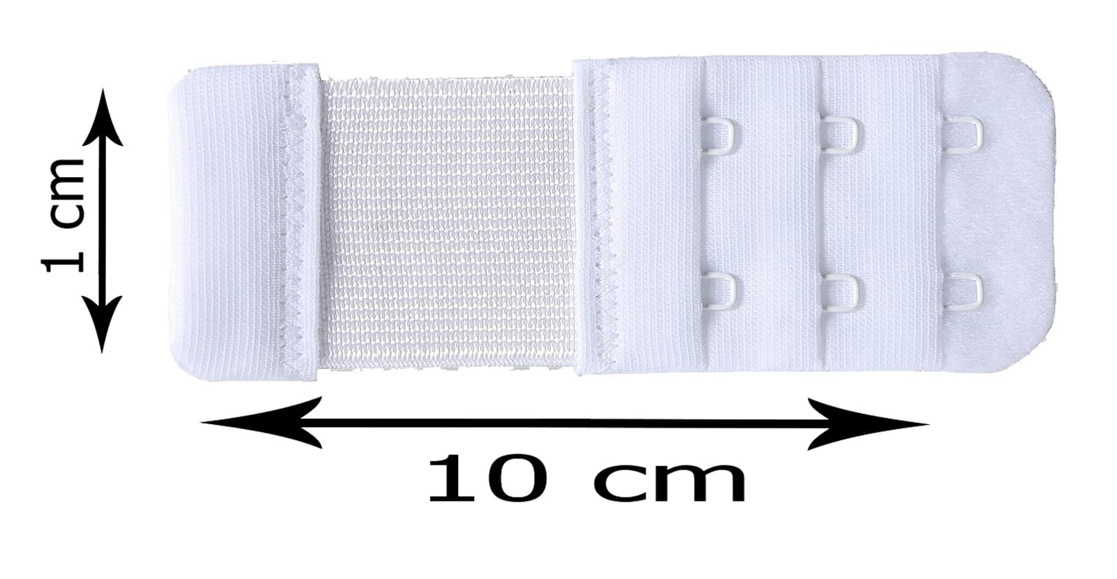 StyFun Women Polyester Elasten Bra Hook Extenders Metal Hooks Stretchable 2 Hook 3 Eye Pack of 2 Purple White - Image 4 thumbnail