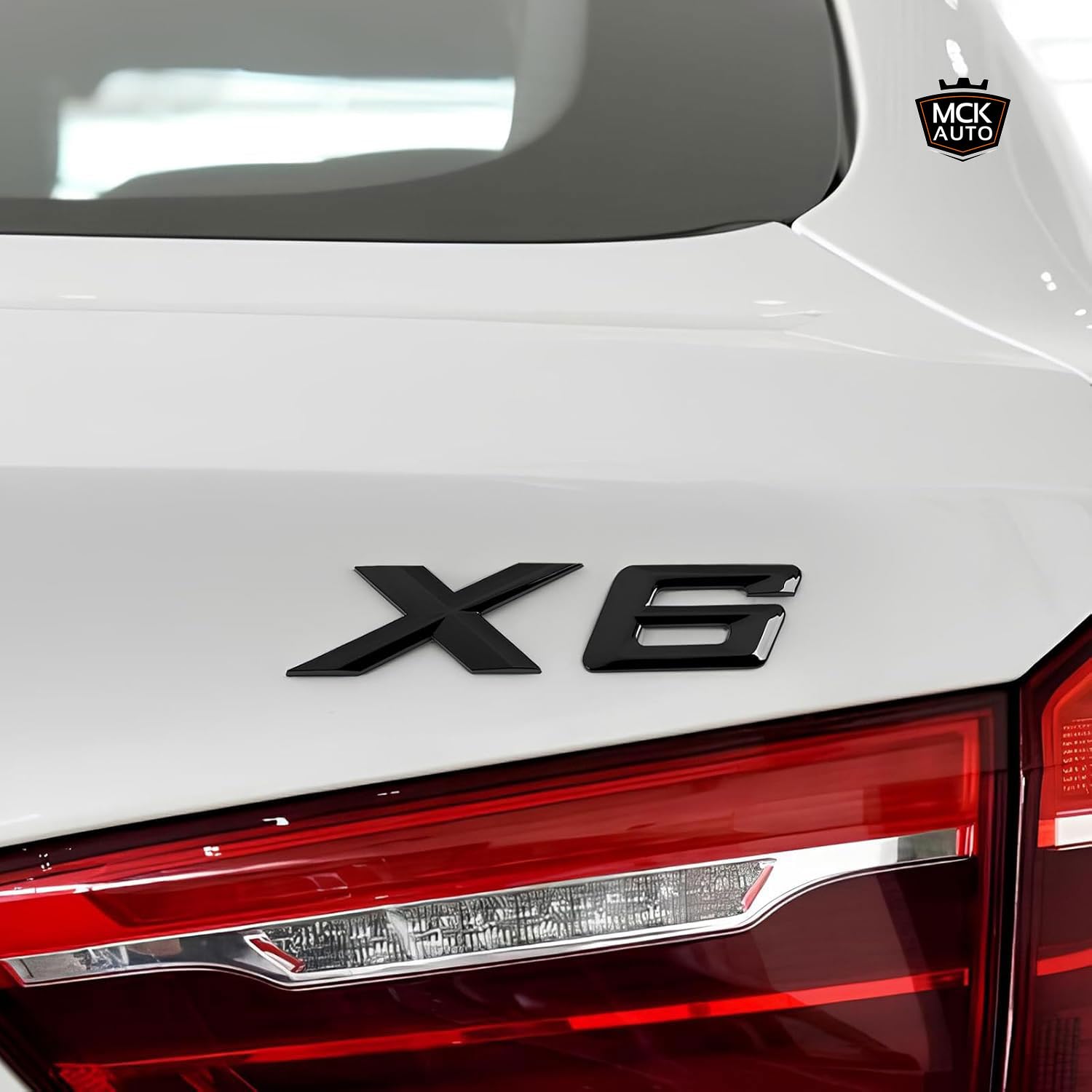 X6 Noir Brillant Logo de Coffre Arrière Badge Arrière Emblème Modification de Tuning E71 F16 G06