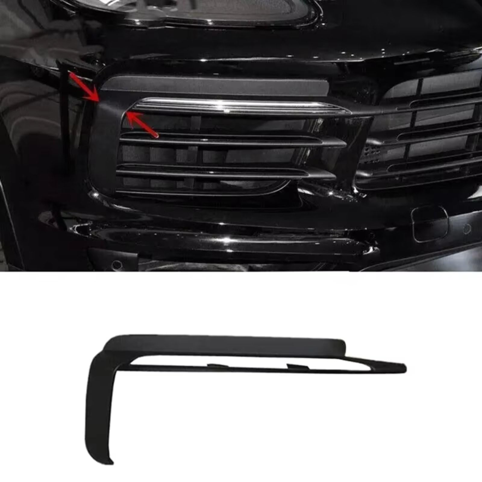 Support Grille Avant Compatible Avec Cayenne 2019 2020 2021 Support Phare Antibrouillard Pare Chocs Avant OEM:9Y0807685(Left)