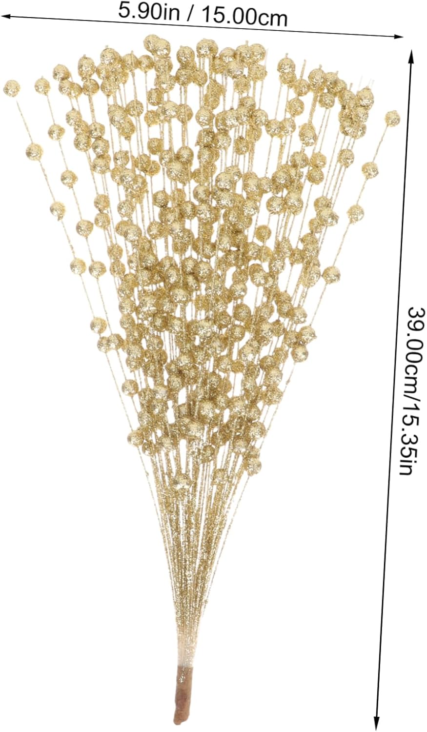 1Set Artificial Berry Branches Glitter Picks for Floral Arrangements and Photography Props for Weddings and Holiday Celebrations