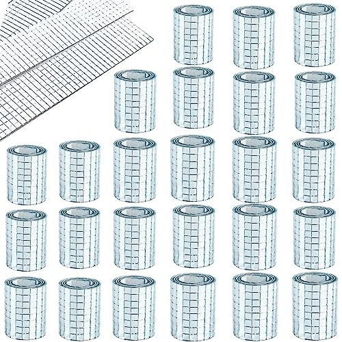 WDragon Lot de 12 300 carreaux de mosaïque en verre véritable argentés pour loisirs créatifs, carreaux de verre carrés, 5 mm x 5 mm (argenté)