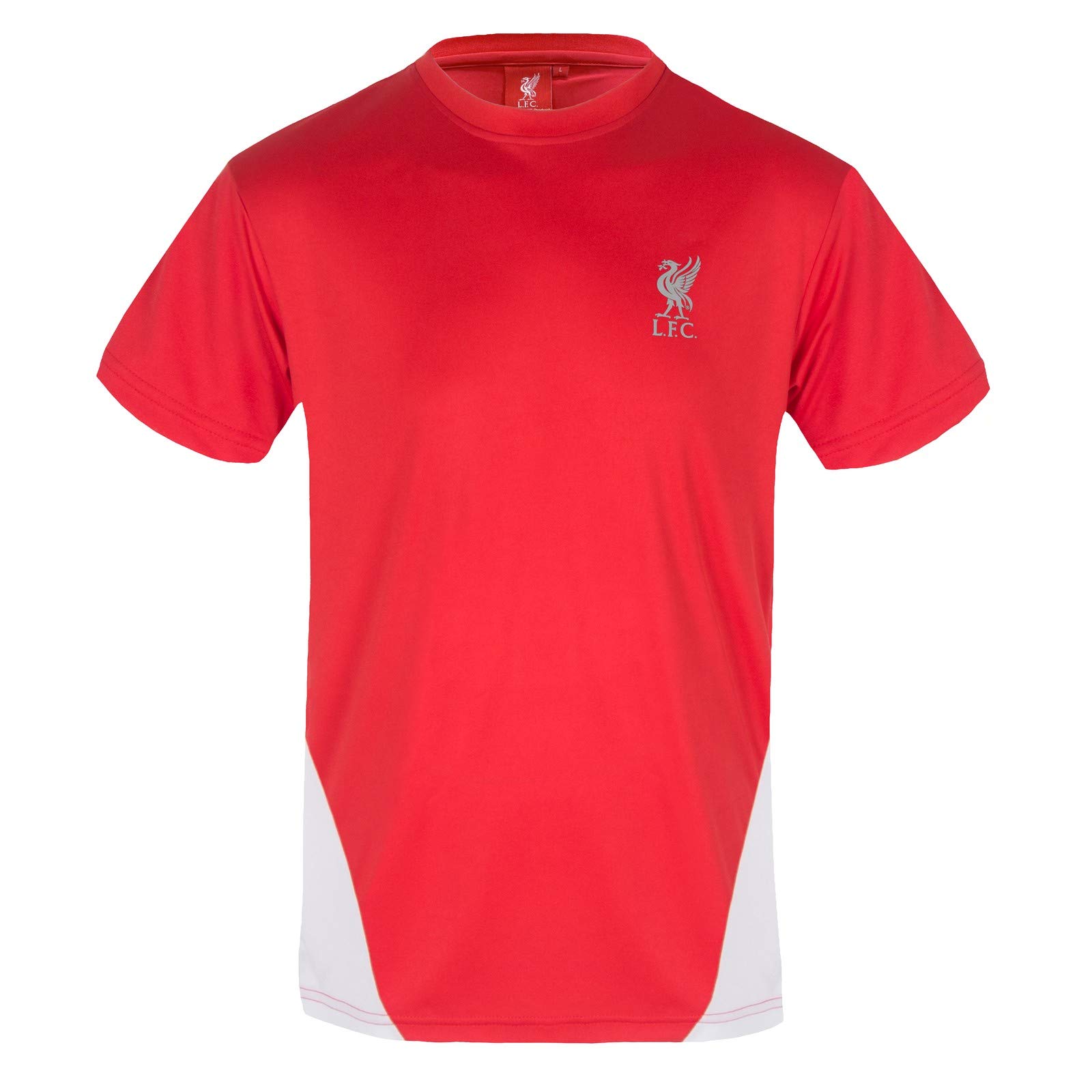 Liverpool F.c. Men's Red/White Liverpool Fc T-Shirt Poly - Official Gift - Medium