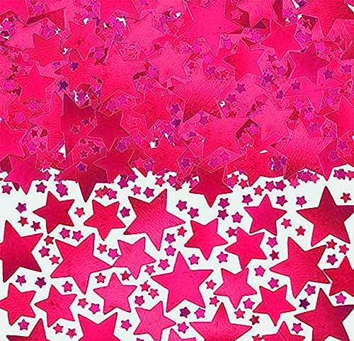 Confettis étoiles rouges métallisés Amscan pour décoration de fête et mariage