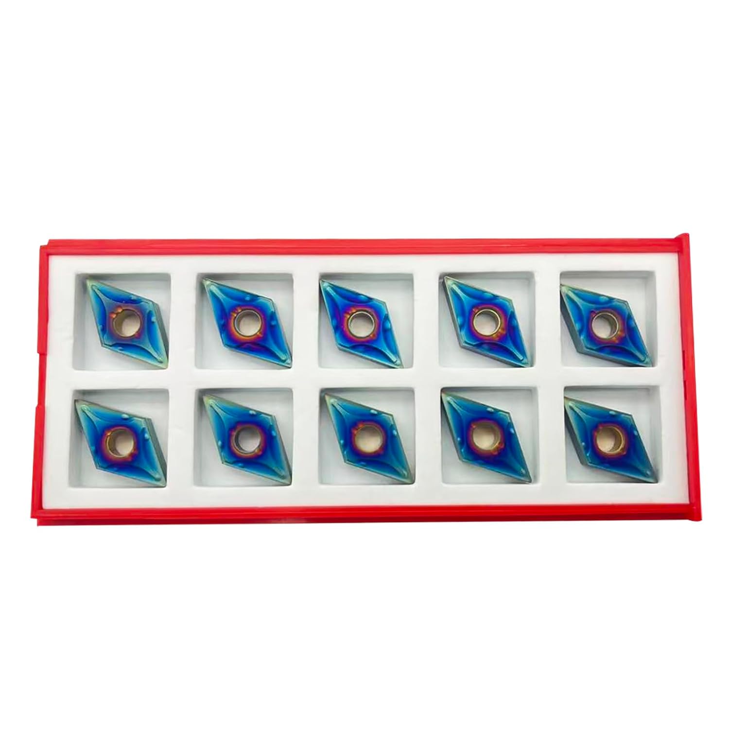 10pcs VNMG160404-MA Nano Blue Carbide Turning Inserts，Indexable Carbide Insert Cutting Tools，Capable of Processing 40-50HRC quenched Steel, Stainless Steel, cast Iron (VNMG160404-MA)