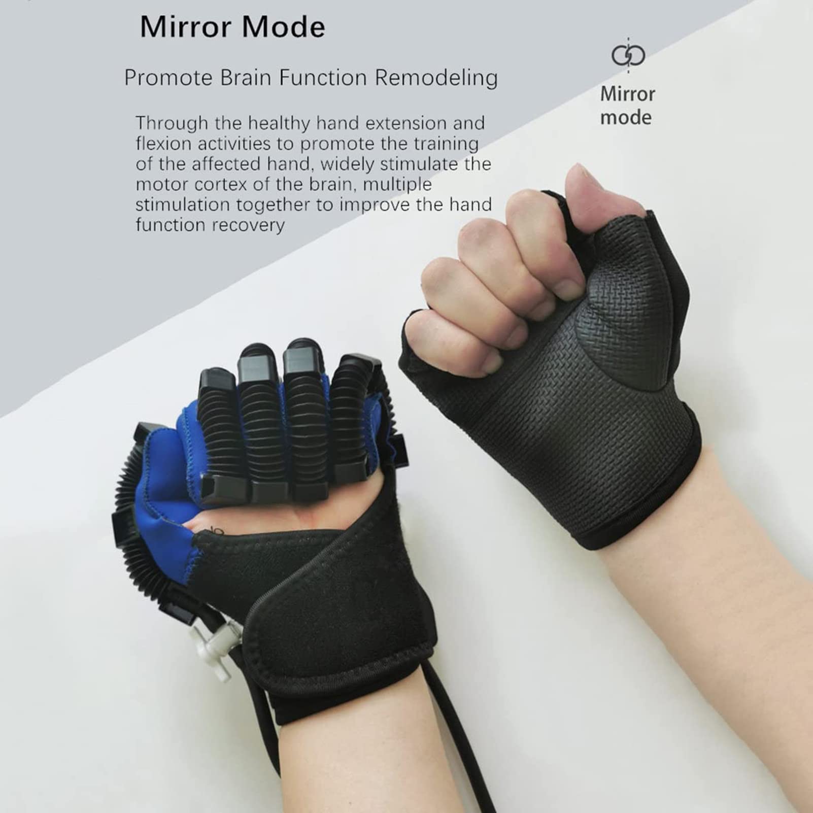 Guantes De Robot De Rehabilitación De Presión De Aire, Entrenador De Dedos De Hemiplejía De Trazo Automático, para Corrección De Flexión De Dedos, para Pacientes con Disfunción De La Mano