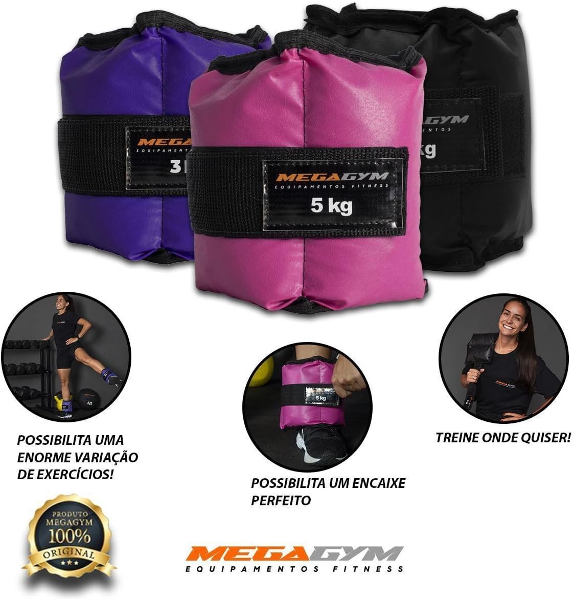 1 Unidade Peso Academia Caneleira Profissional 6kg Tornozeleira Musculação Para Treino 1 Unidade Peso Academia Caneleira Profissional 6kg Tornozeleira Musculação Para Treino