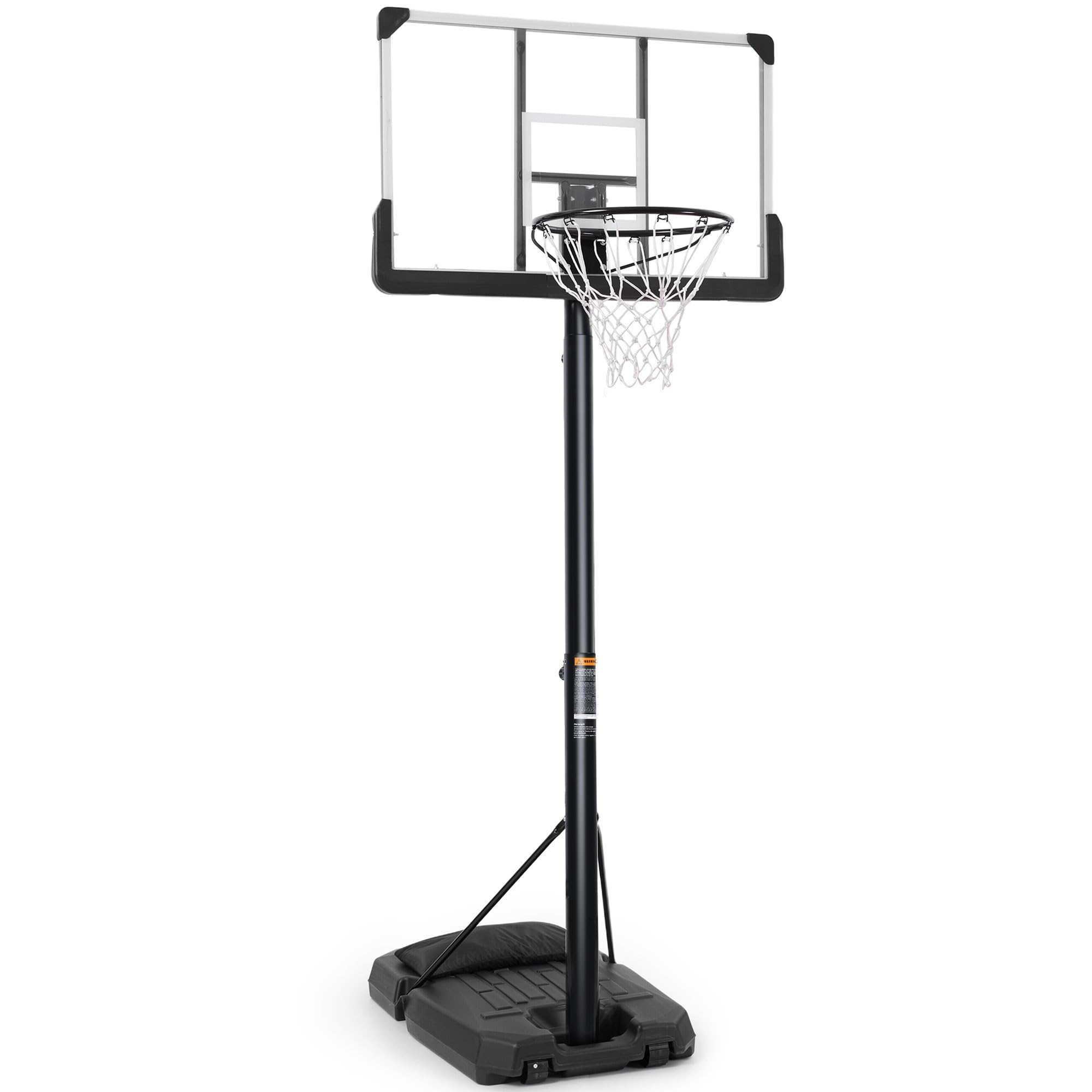 Basketball Hoop Outdoor 6.7ft-10ft Adjustable with 44 inch Backboard Portable Basketball Goal System with Sandbag Basketball Hoop Large Base and Wheels for Adults Youth in Backyard Driveway
