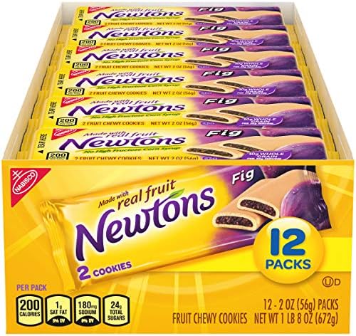 Newtons Soft & Fruit Chewy Cookies, (2 Cookies Per Pack) Fig, 24 Oz (Pack of 12)