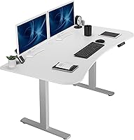 Vista 74 de VIVO DESK-KIT-1B7N-36 - Escritorio eléctrico de pie rústico de 71 x 36 pulgadas, ajuste de altura de memoria, serie 1B, marco negro con parte