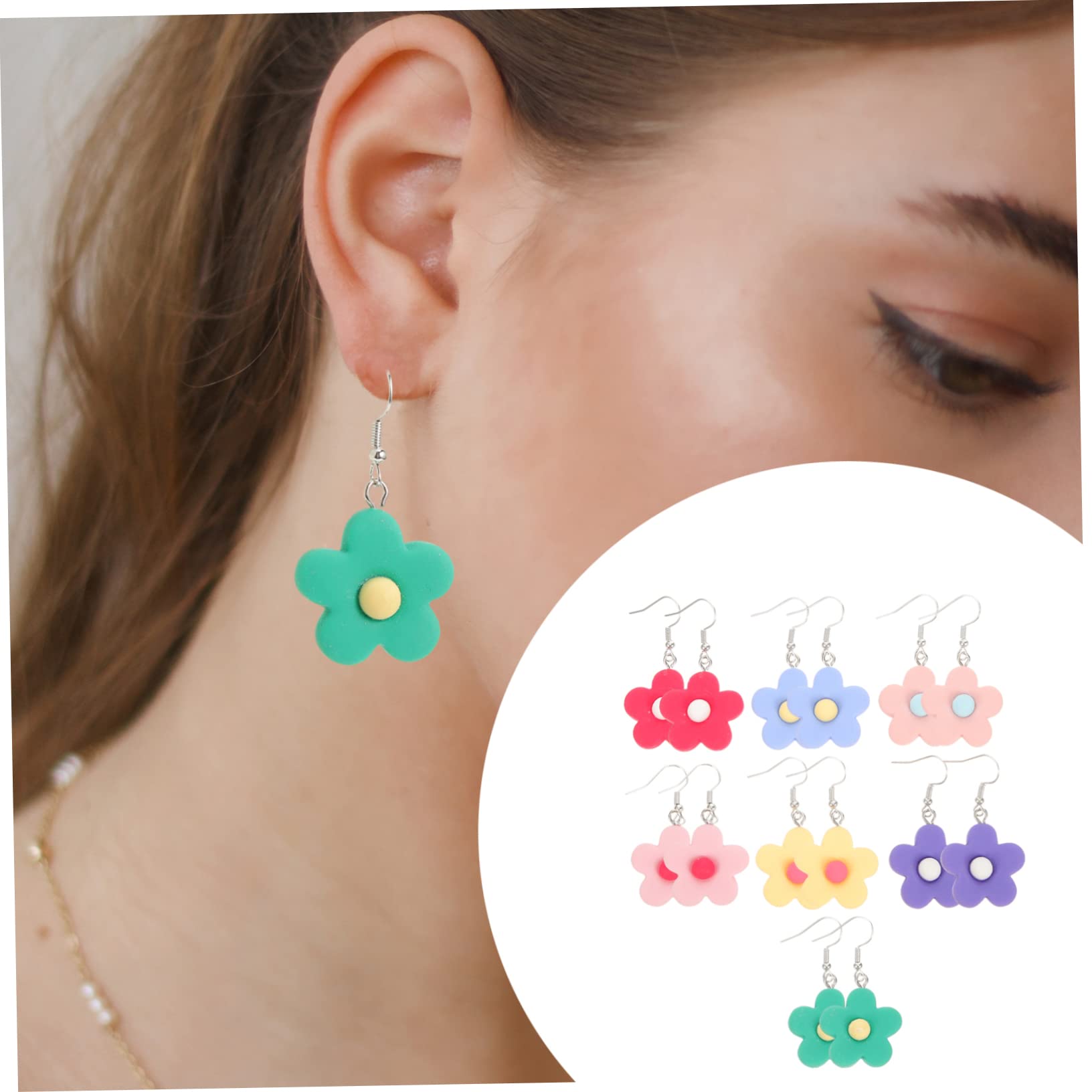 SHERCHPRY 35paia Orecchini Goccia Resina Forma Di Fiore Per Donne Di Colorati Per Occasioni Speciali e Uso Quotidiano
