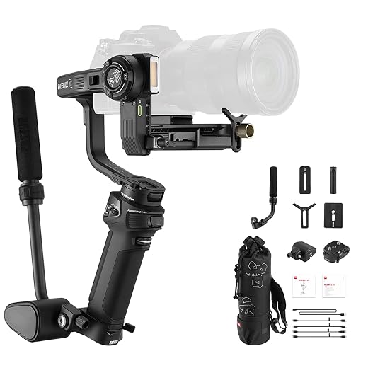 Zhiyun Weebill 3S Combo Fotocamera Stabilizzatore,3-Assi Gimbal Stabilizzatore per DSLR e Mirrorless Compatibile, con Sony Nikon Canon Panasonic LUMIX,Fionda estensibile Grip,Fill Light,PD Fast Charge