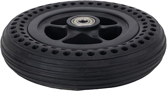 6x1/4 Solid Wheelchair Tire For Ottobock M2, 6 Inch Non-inflatable Front Wheel With Hub, Wear Resistant Rubber Caster For Mobility Scooters, Direct Replace Pneumatic Tire, Black