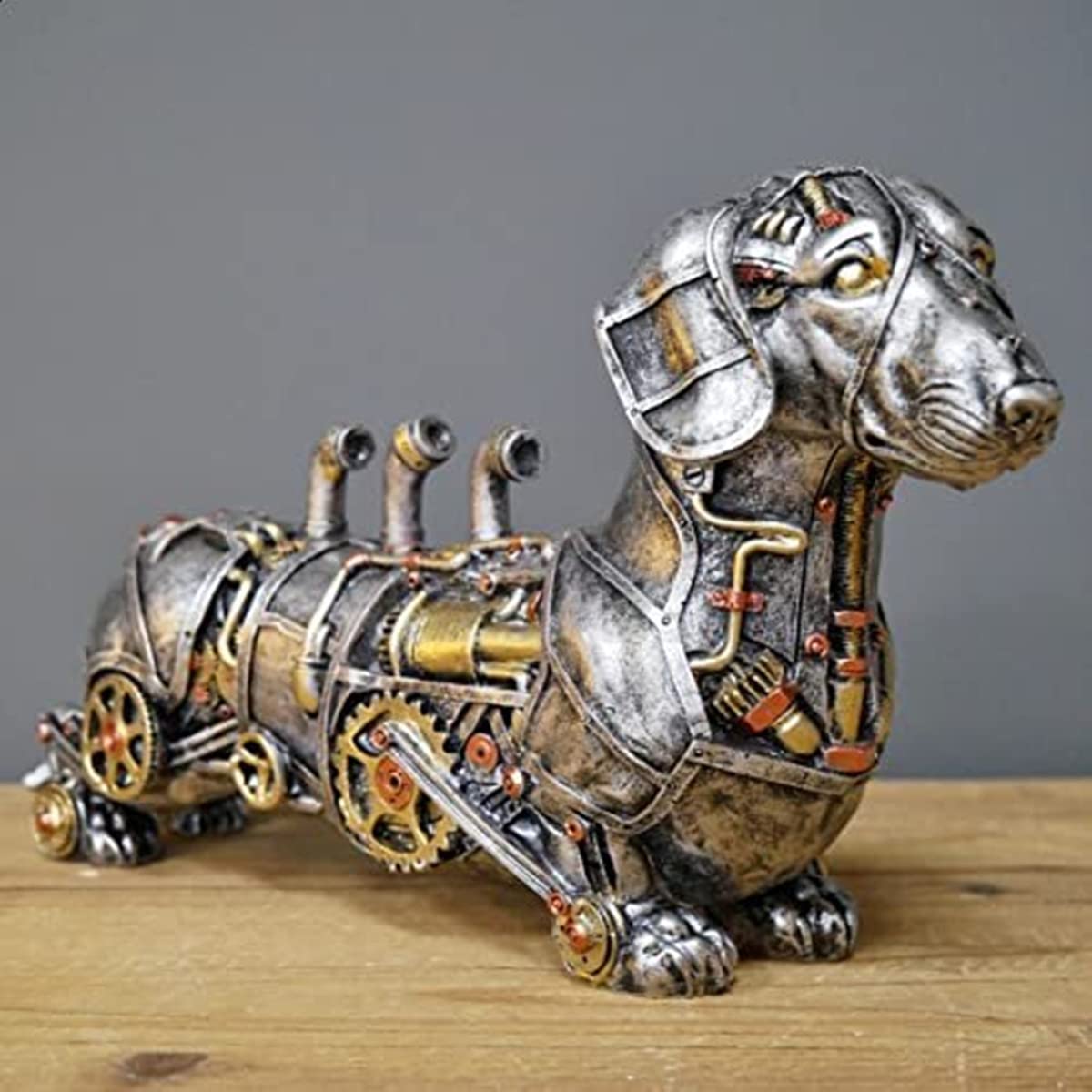 ZSRGVF Estátua Mecânica de Animais Punk, Estilo Industrial