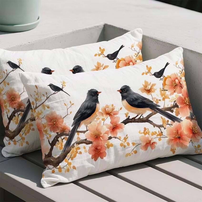 Coussin exterieur impermeable 60x90 turquoise en lin double face - 2