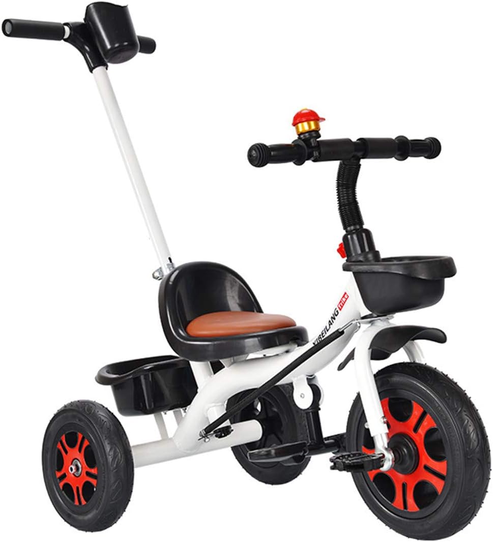 GJNWRQCY 2 in 1 Kids Tricycles for 1-6 Years Old Kids Trike 3 Wheel Toddler Bike Boys Girls Trikes for Toddler Tricycles Baby Bike Trike,White