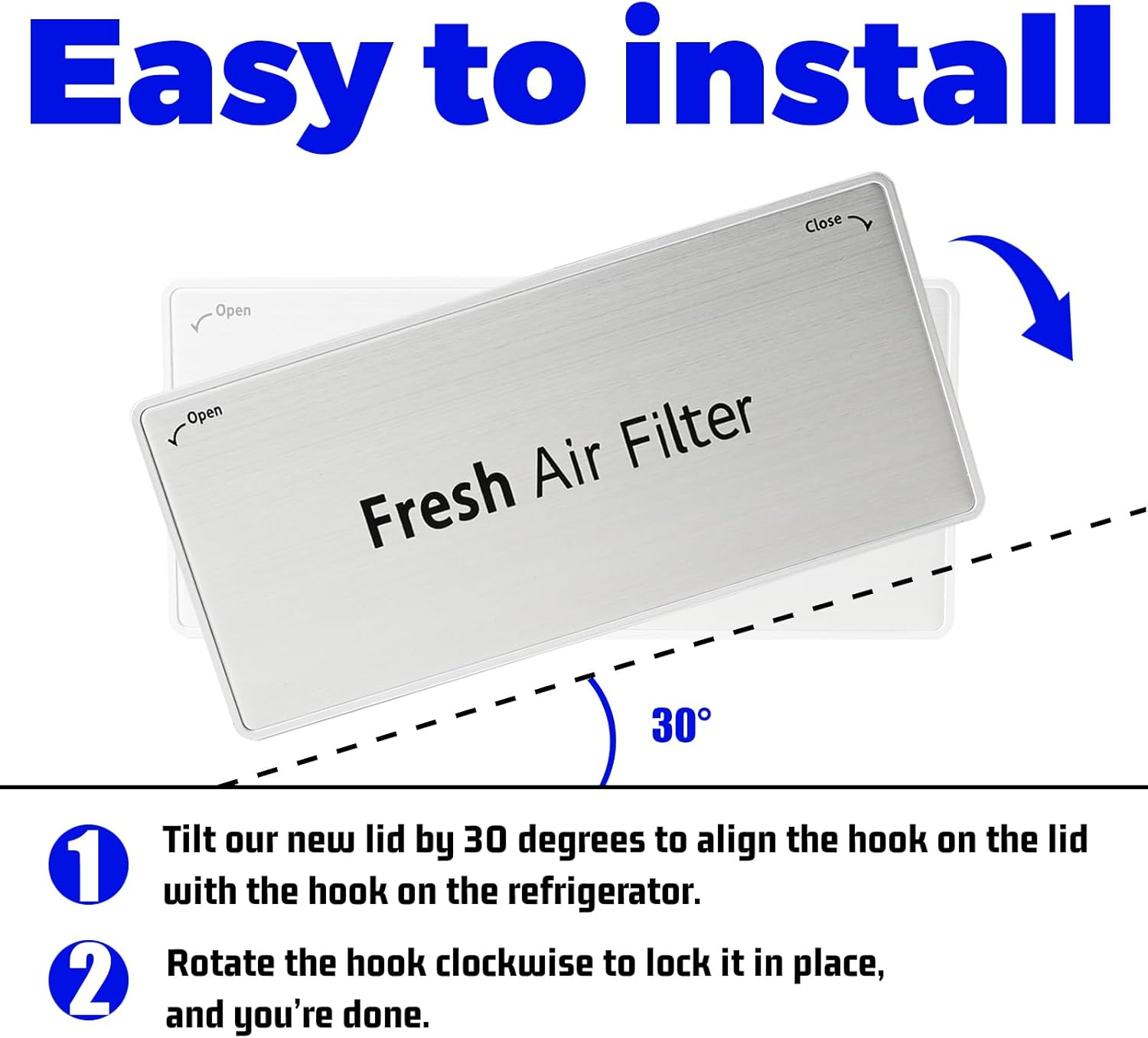 ADQ75493301 Air Filter Cover Replacement – Compatible with LG Refrigerators LRMVS3006S, LRMDS3006S, LRMVC2306S, LRMDC2306D, LRFVC2406S, LRFDS3016S– Fresh Air Filter Housing Replacement Part