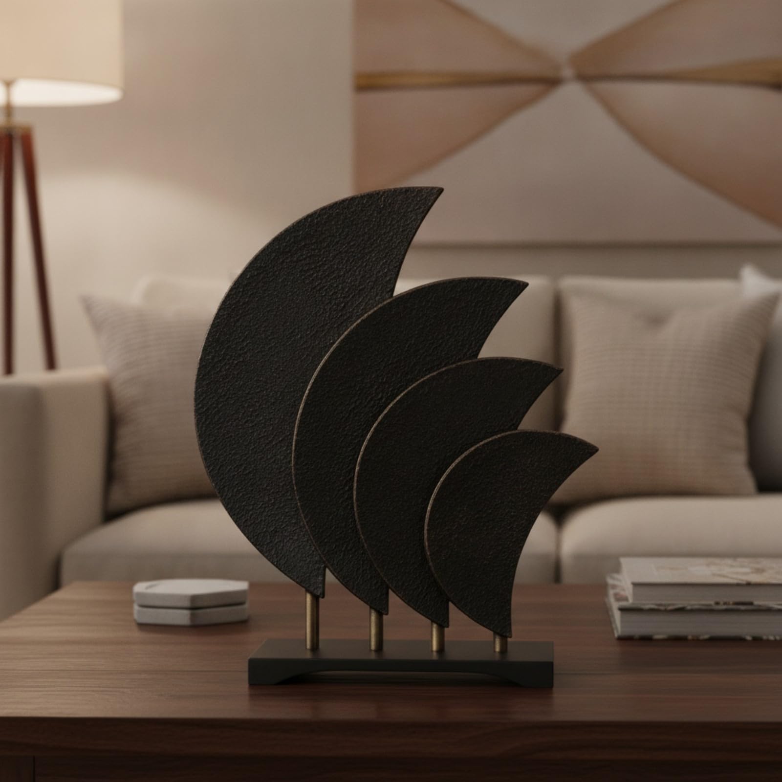Estatua Geométrica Minimalista Moderno, Hoja De