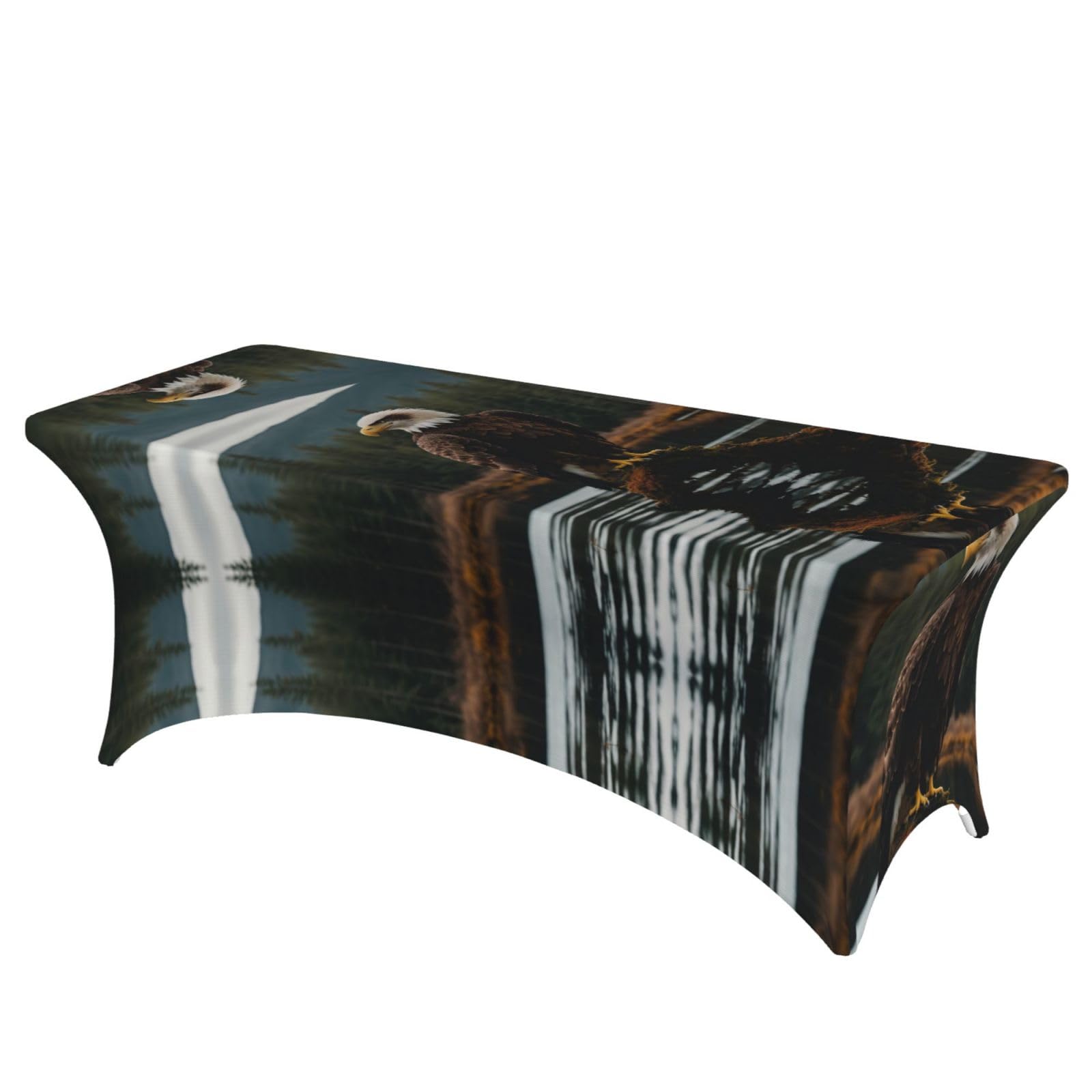 Nappe de table extensible élasthanne housse imprimée aigle lavable 1,8m banquet