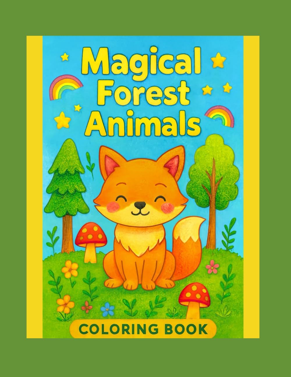 Magical Forest Animals Coloring Book: Fun Activity Book for Kids Ages 4–8