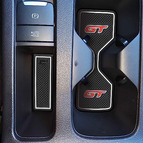 Center Console Liner Compatible with Kia Forte GT/GT-line 2022 2023 2024 Center Console Liner Cup Holders Non-Slip Pad Inserts Accessories (White) - Thumbnail 6