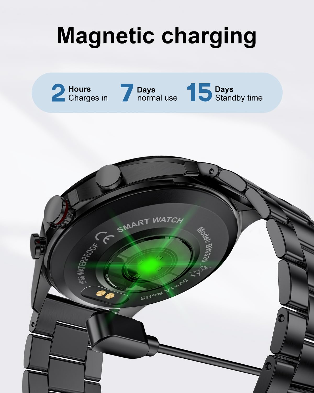 LIGE Montre Connectée Homme 1.32" Appel Bluetooth Etanche Fréquence Cardiaque Sommeil Podomètre Calorie Android iOS