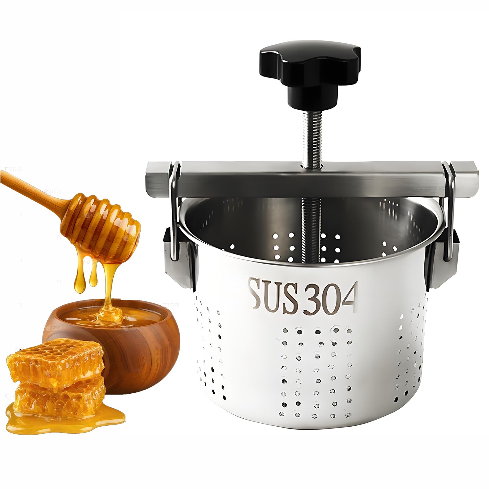 Estrattore Di Cera A Pressa Per Miele, 1,5 Litri, Manuale, In Acciaio Inox, Con Sacchetto Filtro, Per La Separazione Di Verdure, Yogurt E Grassi, Cera Dapi E Vino Di Frutta.