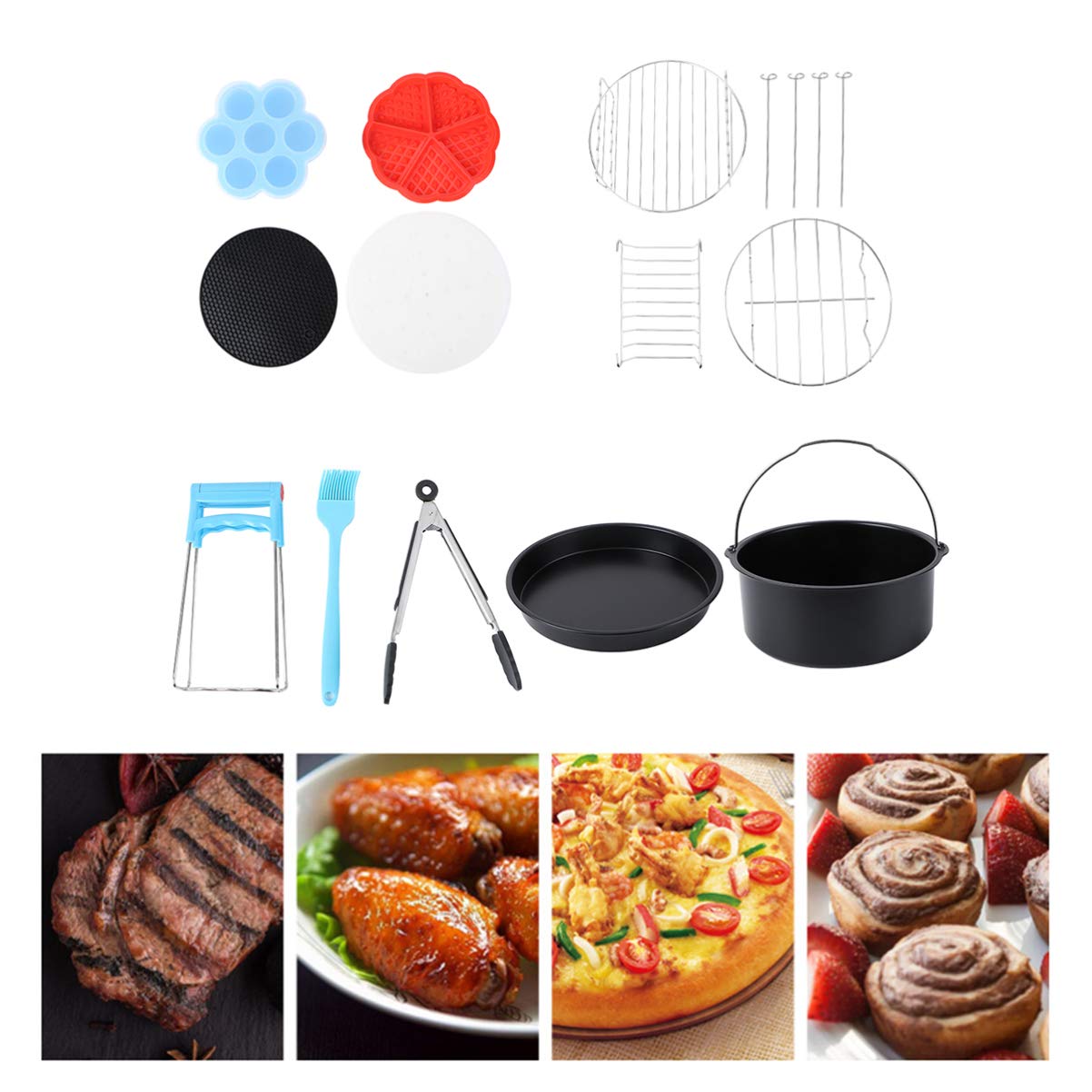 YARNOW Accessori Per Friggitrice Ad Aria Da Kit Per Friggitrice Ad Aria Parti Per Uso Domestico Materiale Per Cucina Accessori Per Pentole