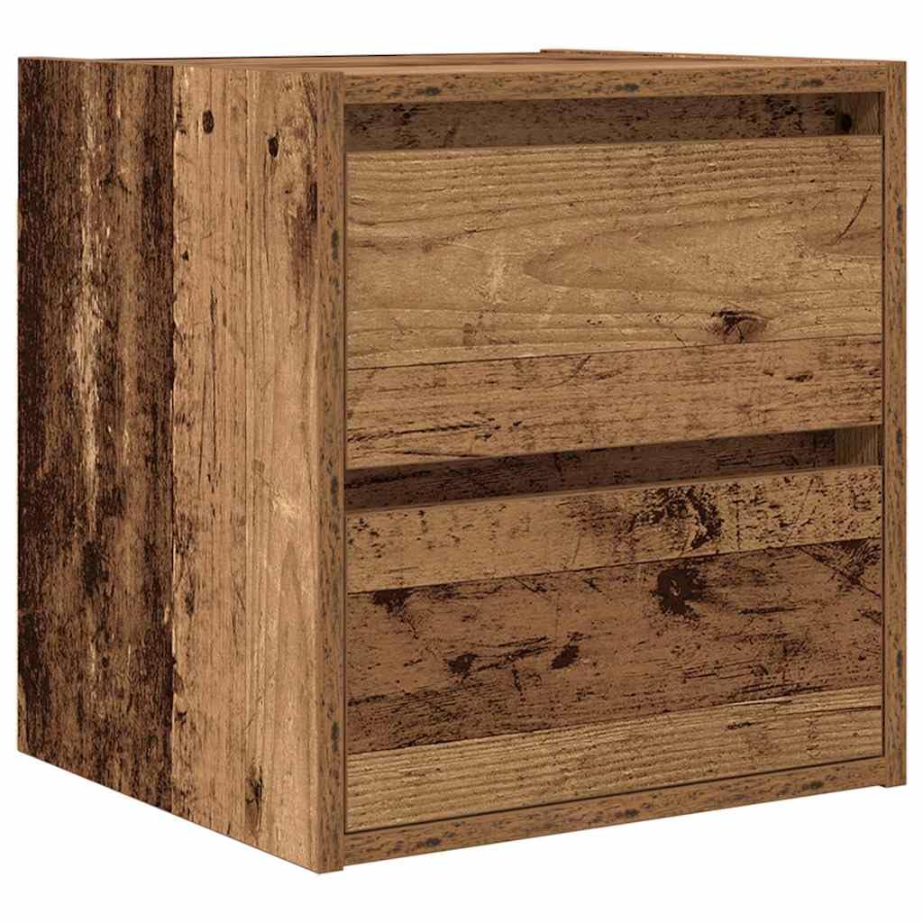 Hothingwell Stary drewniany stolik nocny 38x34x40 cm