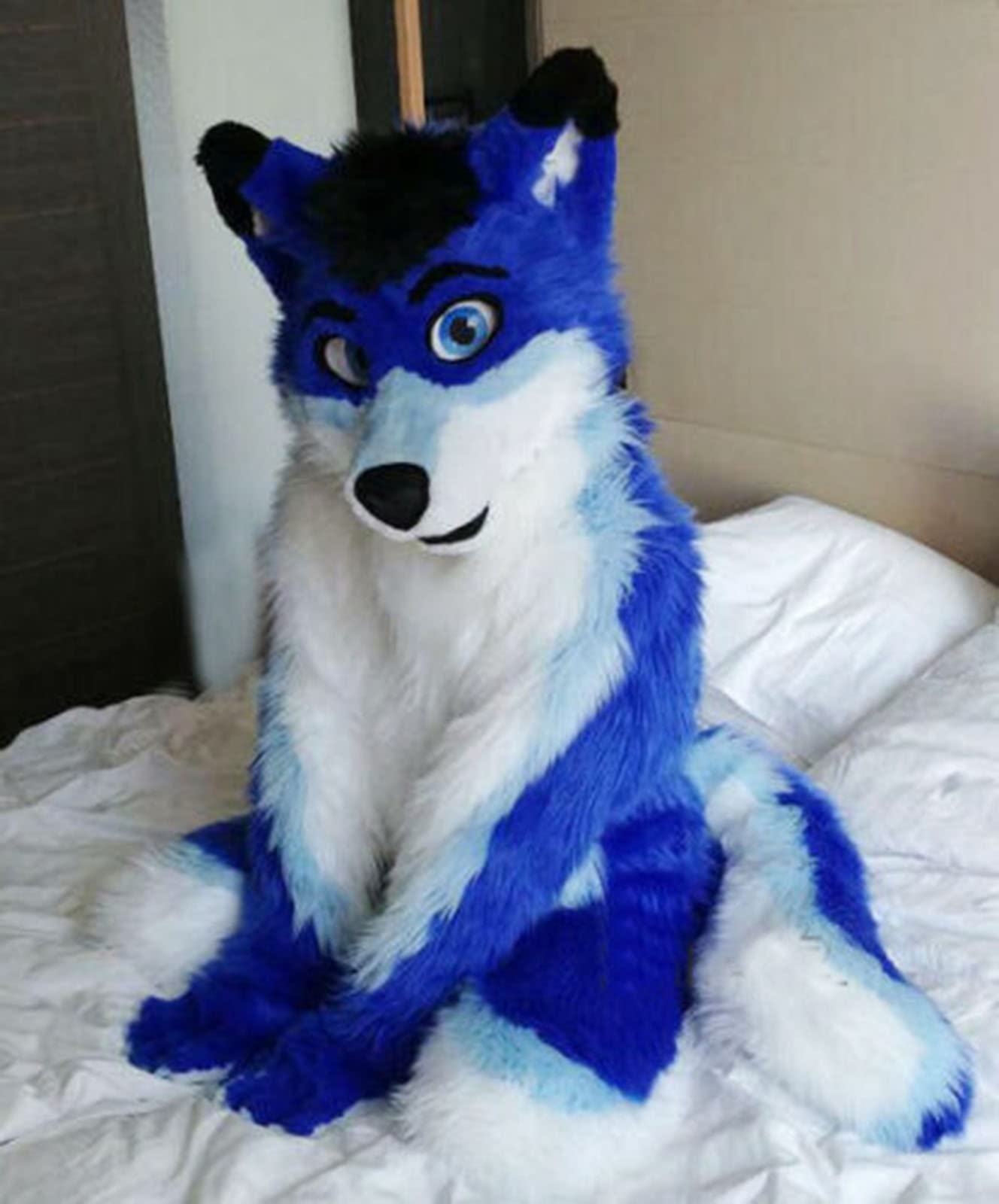 Buy FurryWu Studio Royal Blue Huksy Dog Fursuit Fullsuit Teen Costumes