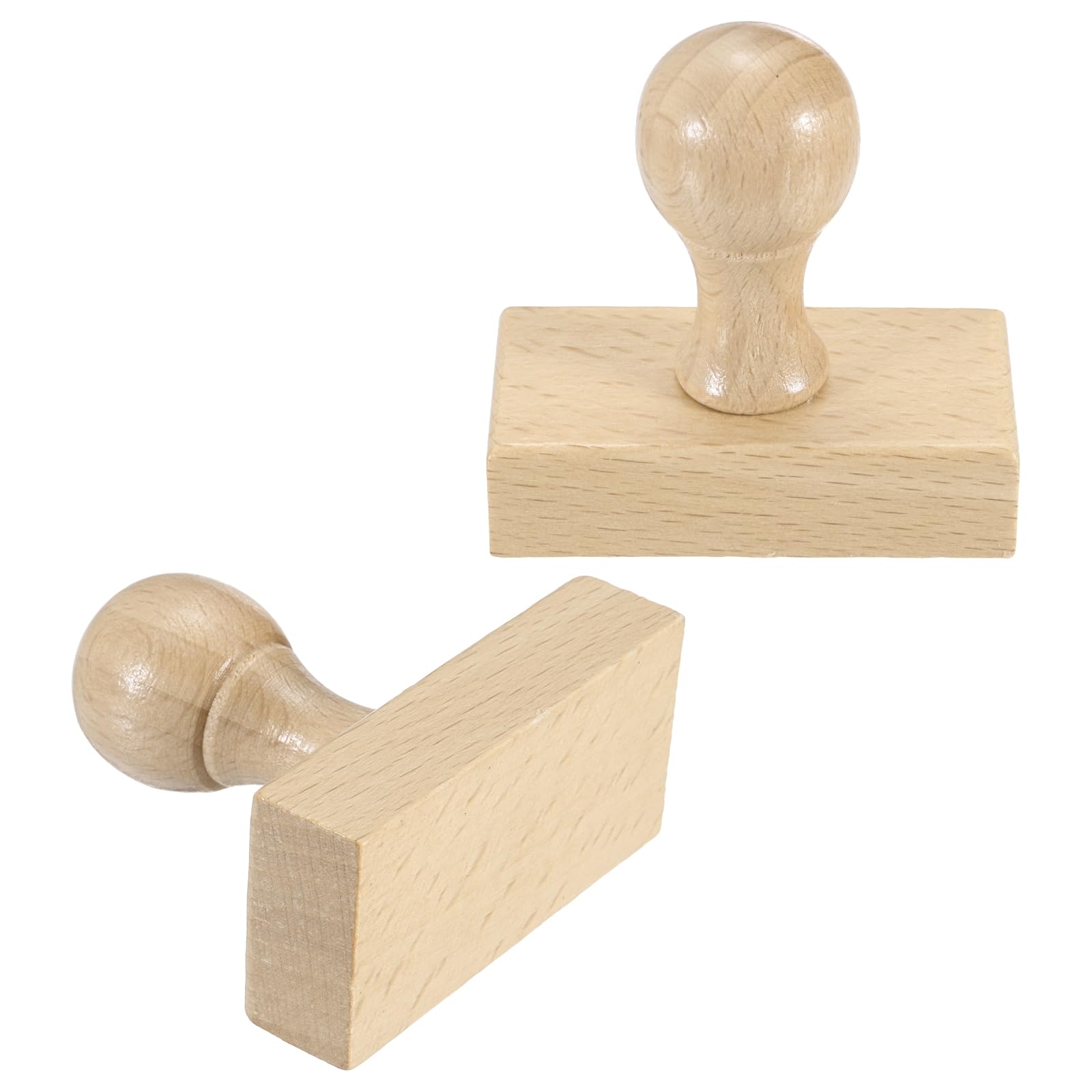 Monture de tampon en bois hêtre PATIKIL 60x30mm bricolage carte