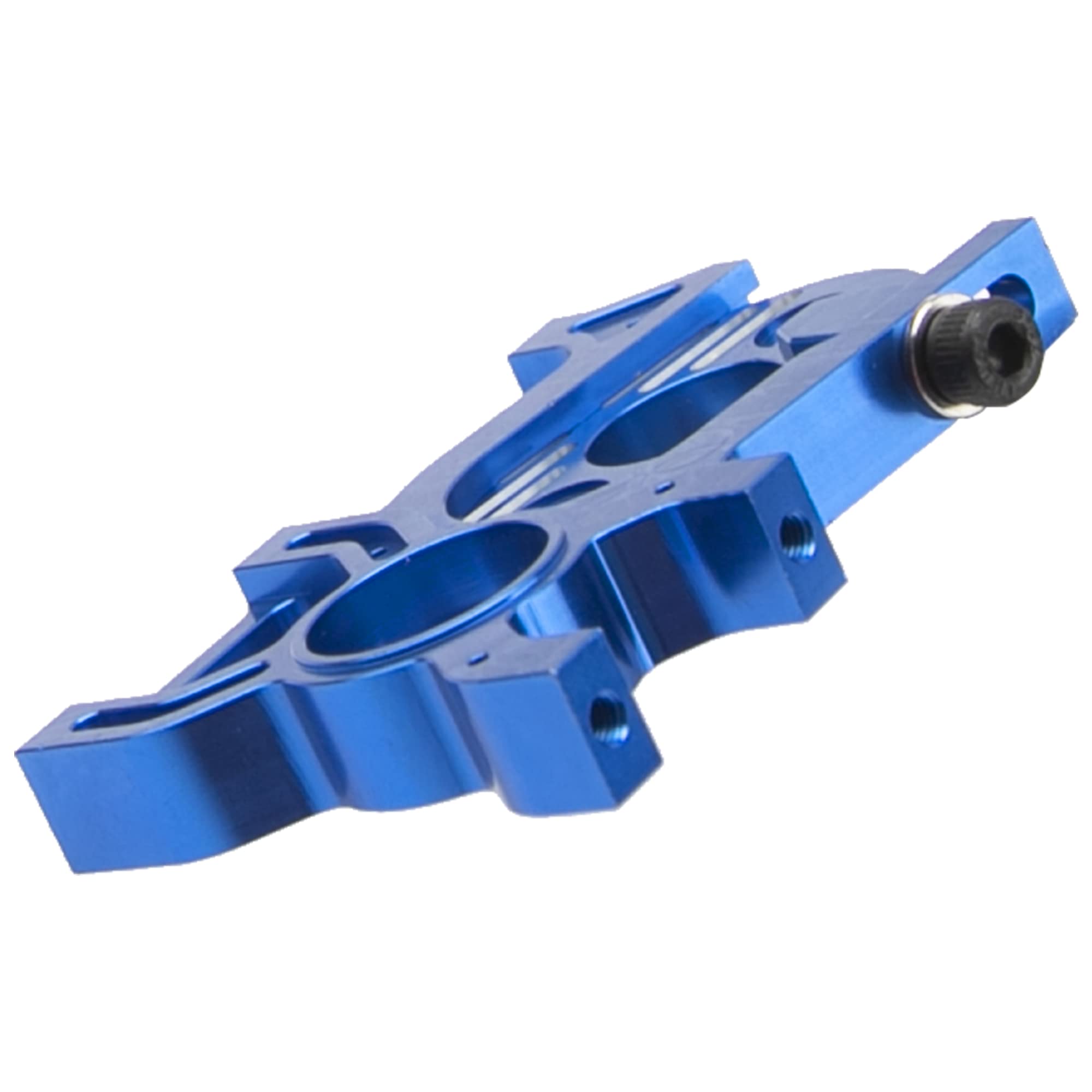 Support Moteur RC 2 Pièces Aluminium - Pour Outcast, Senton, Typhon 1/8 - Bleu - Réglage Engrenage Facile