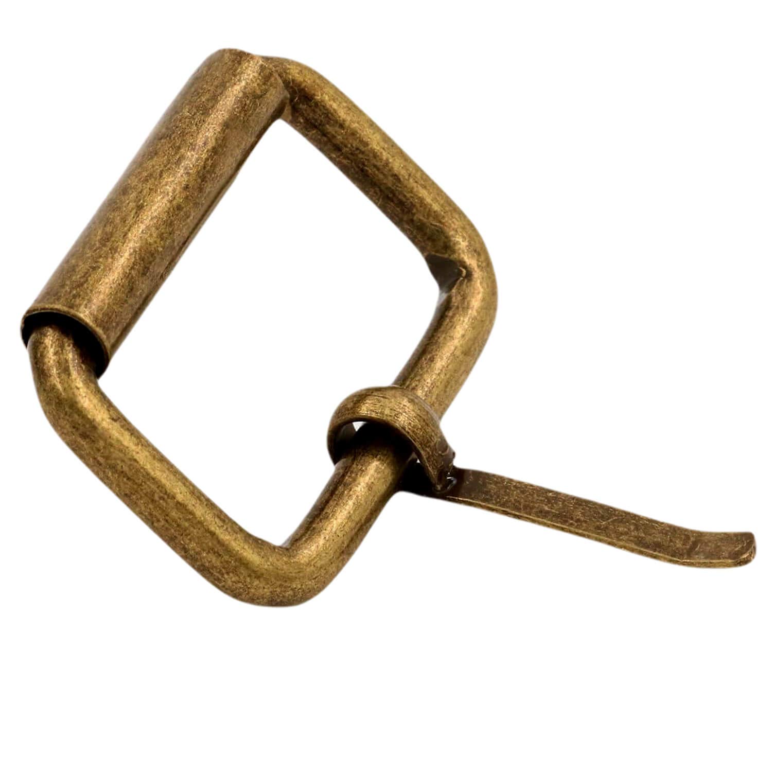 BIKICOCO Roller Buckle, 1'' x 5/8'' Heel Rolling Bar Buckles for Bags Leather Webbing Straps, Bronze - Pack of 20